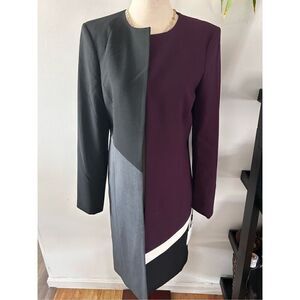 Calvin Klein long blazer size 4 brand new with tags long sleeve black purple
